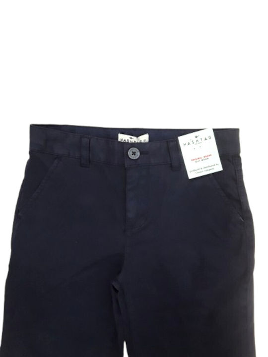 Hashtag Kids' Chino Fabric Pants Dark Blue