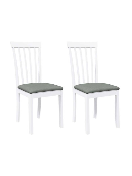 Dining Room Wooden Chair White 43x50x94cm 2pcs