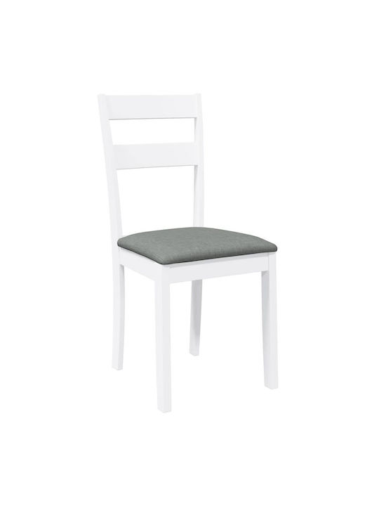 Scaune Sala de mese Lemn Alb 2buc 40x48x89buc