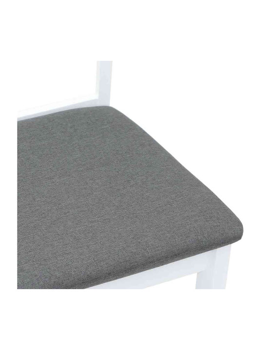 Scaune Sala de mese Lemn Alb 2buc 40x48x89buc
