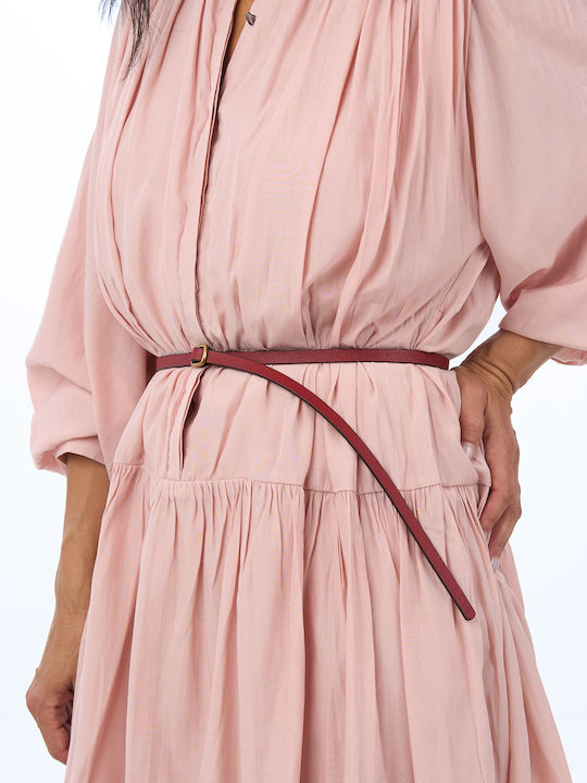 Leder Damen Gürtel Rot