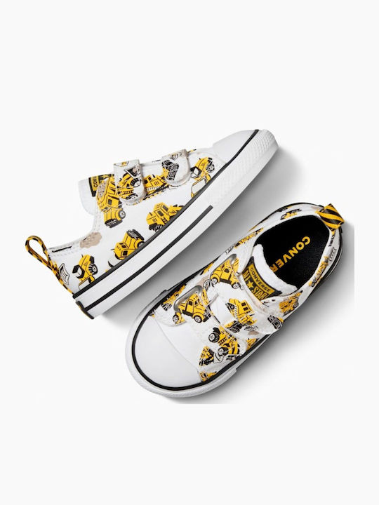 CHUCK TAYLOR ALL STAR Παιδικά Sneakers με Σκρατς Λευκά