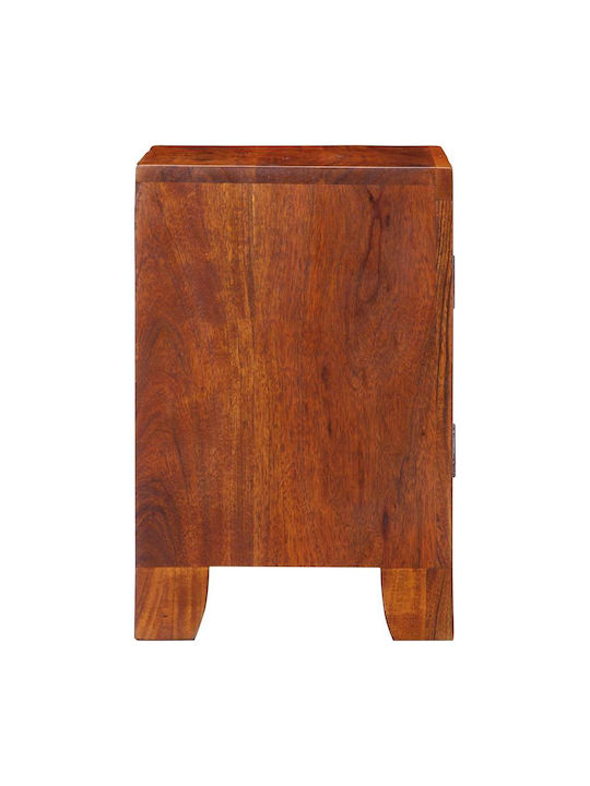 Κομοδίνο από Μασίφ Ξύλο Μπεζ 40x30x45cm