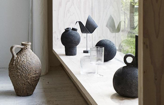 Muubs Vază Din Ceramică Bej Φ25xΥ42cm
