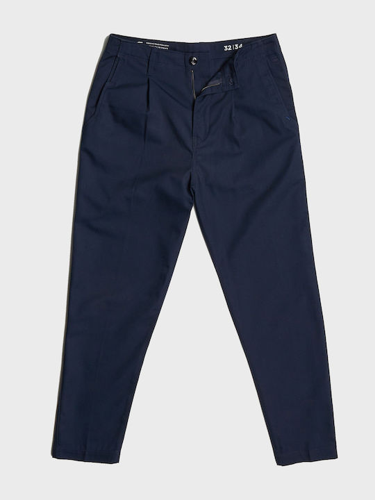 Pleated Trousers Chino in Relaxed Fit Dark Blue