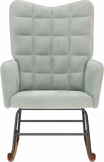 Schaukelstuhl Samt Light Grey 61x78x98cm