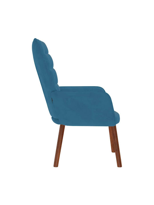 Ohrensessel Samt Blue 61.5x69x95.5cm