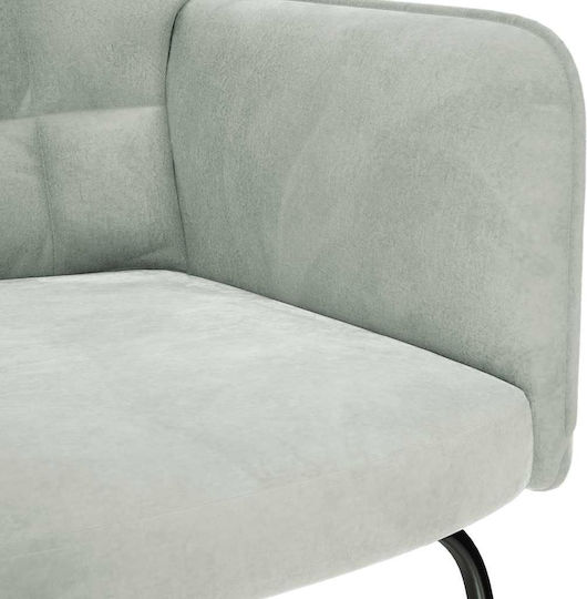 Schaukelstuhl Samt Light Grey 61x78x98cm
