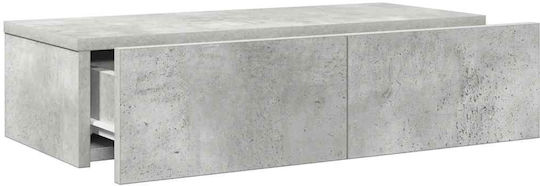 Wandregal Grau Beton 60x26.5x15cm