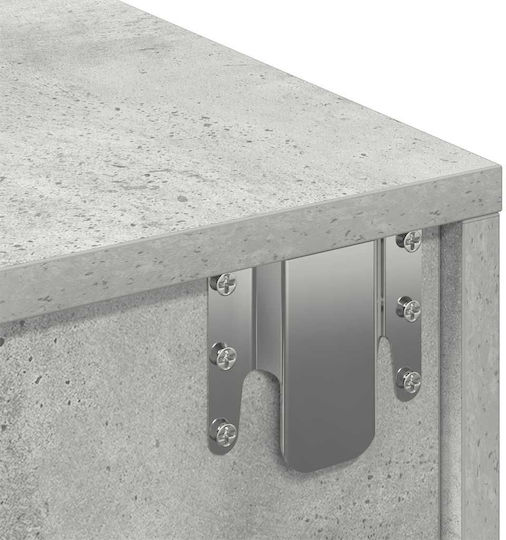 Wandregal Grau Beton 60x26.5x15cm