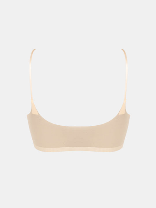 Sport-BH mit transparenten Details Beige Beige