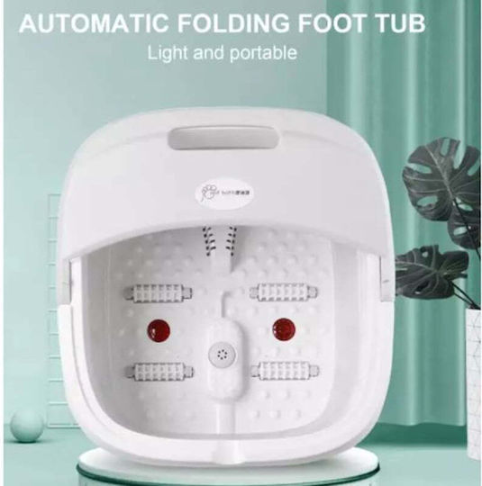 Elektrisches Klappbares Hydromassage Spa Fußbad mit Vibration und Heizfunktion Gray