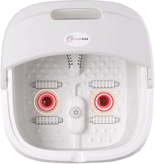 Elektrisches Klappbares Hydromassage Spa Fußbad mit Vibration und Heizfunktion Gray