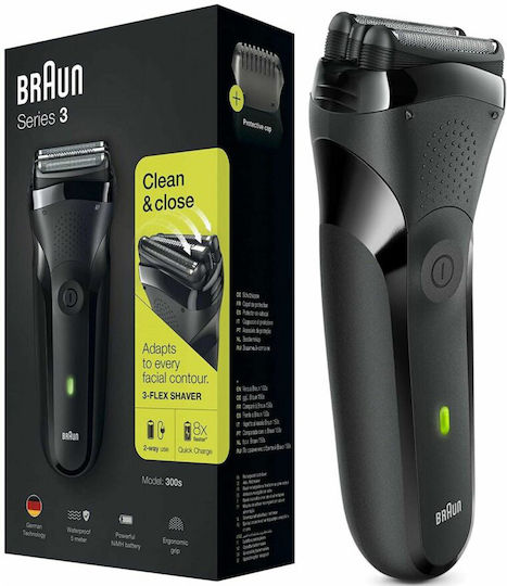 Braun Series 3 300S Περιστρεφόμενη Ξυριστική Μηχανή Προσώπου Επαναφορτιζόμενη