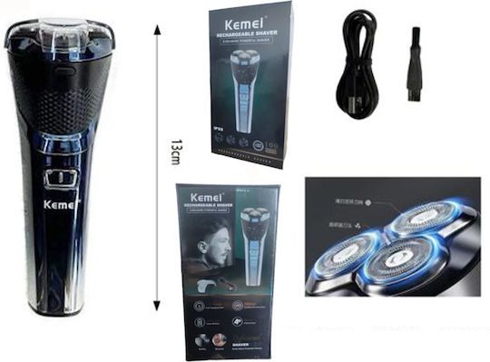 Kemei KM-8510 Περιστρεφόμενη Ξυριστική Μηχανή Προσώπου Επαναφορτιζόμενη