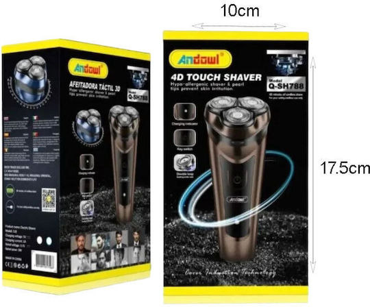 Andowl SH788 Rotating Electric Shaver Face Rechargeable