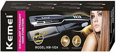 Kemei KM-1024 Πρέσα Μαλλιών με Κεραμικές Πλάκες 65W