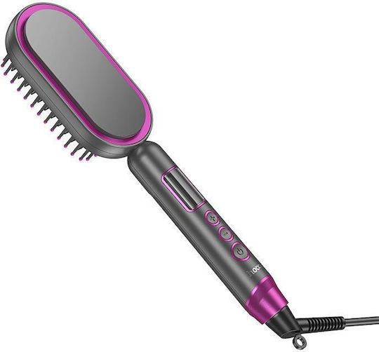 Hoco HP44 Ceramic Electric Hair Brush for Hair Straightening and Curls 85W