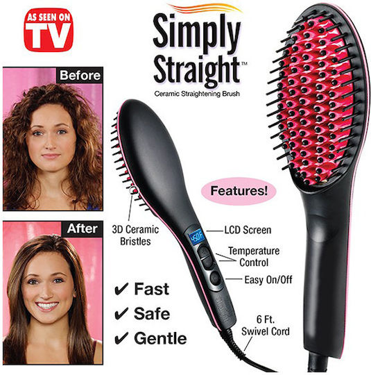 Ceramic brush Simply Straight Ceramic Electric Brush for Straightening 50W