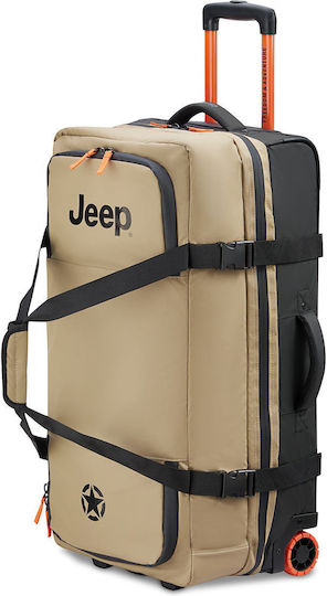 Delsey Jeep Sack Voyage 64lt Warm Sand with Wheels Fabric L72xW29.5xH36.5cm