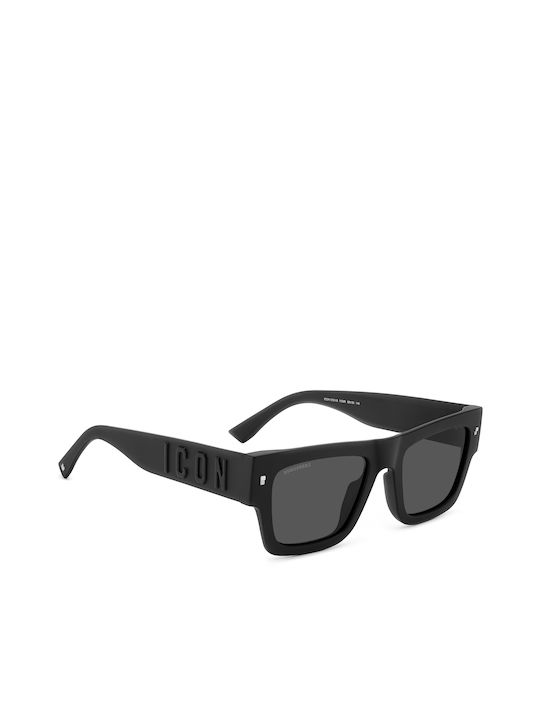 Dsquared2 Icon Men's Sunglasses with Black Plastic Frame and Black Lens ICON 0021/S 003/IR