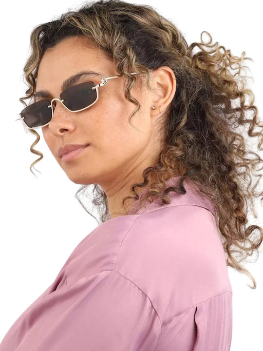 Gucci Unisex Sunglasses with Gold Metallic Frame and Grey Lens GG1278S 001