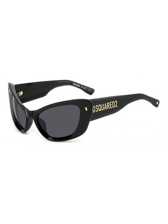 Dsquared2 Women's Sunglasses with Black Plastic Frame and Black Lens D2 0118/S 807/IR