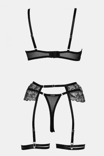 Decoro Sexy Dessous-Sets Mit Spitze & Straps Schwarz