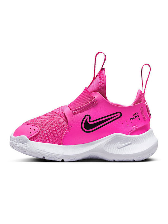 Nike Flex Runner 3 Αθλητικά Παιδικά Παπούτσια Running Slip-On Φούξια