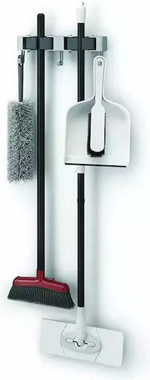 Wall Mount for Brooms and Mops Plastic 21.5 X 6 X 6.5 Cm Hang-up 2 Metaltex 294900