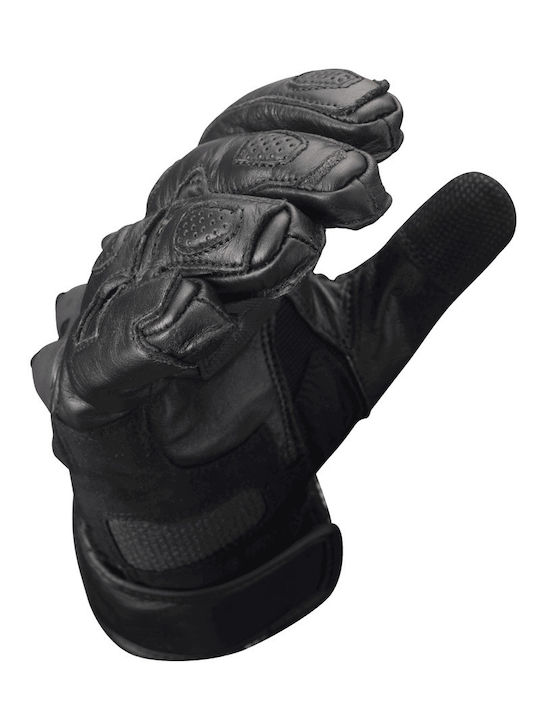 Winter Herren Motorradhandschuhe Leder Schwarz