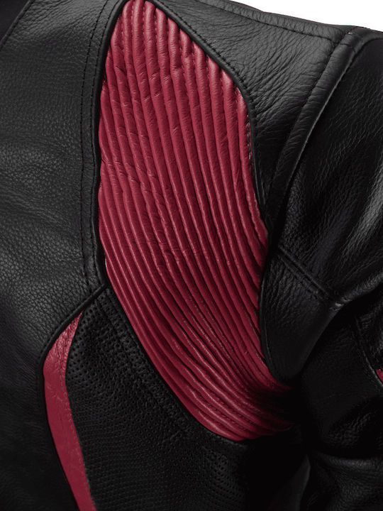 Femeiesc Geacă de motocicletă De piele Waterproof Black Pink