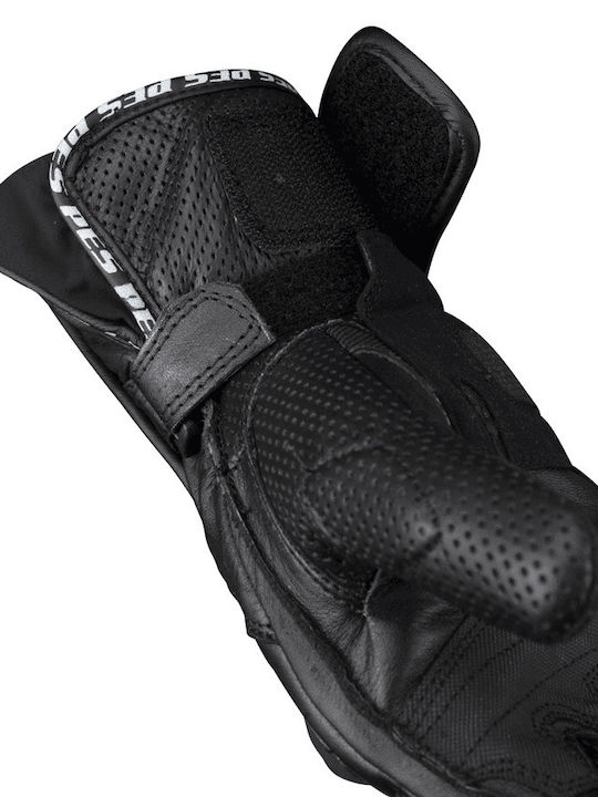 Winter Herren Motorradhandschuhe Leder Schwarz