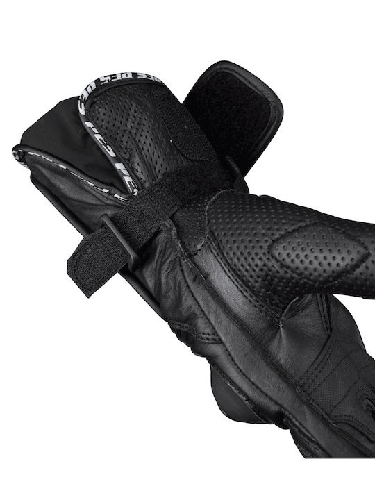 Winter Herren Motorradhandschuhe Leder Schwarz