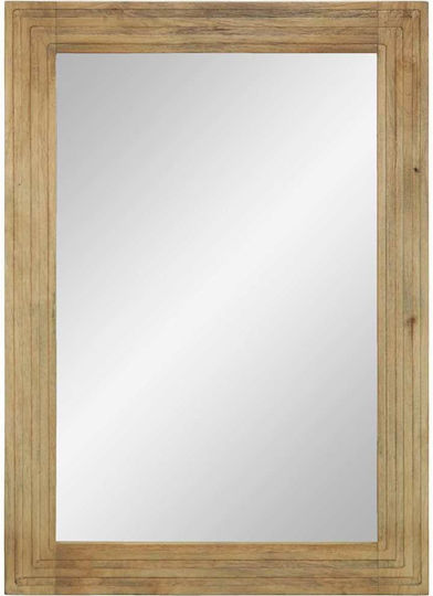 vidaXL 4017751 Oglindă De Baie Din Lemn Masiv 50x70cm Maro