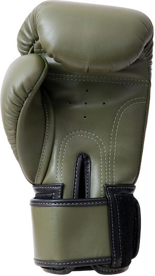 8 Weapons Big 8 Premium Boxhandschuhe Leder für Kampf Grün