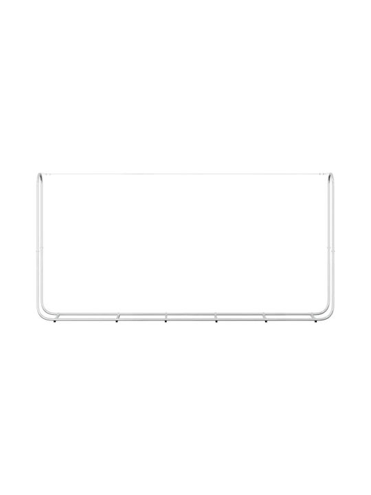 vidaXL Καυσόξυλων Inox Ράφι Αποθήκευσης Ξύλων 300x25x150cm Ασημί