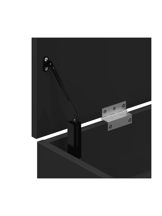Мебел за антре със Шкаф за Обувки и Пейка Черен 102x30.5x45см