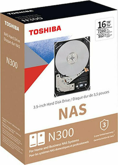 Toshiba N300 4TB HDD Hard Drive 3.5" SATA III 7200rpm with 512MB Cache for NAS HDWG740EZSTC