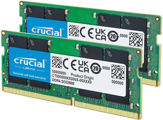 Crucial 32GB DDR4 RAM cu 2 module (2x16GB) și Viteză 3200 pentru