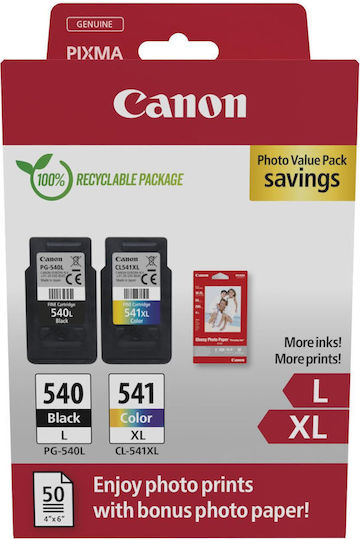 Canon Γνήσιο Photo Value Pack με 2 Μελάνια Εκτυπωτή InkJet Μαύρο / Πολλαπλό (Color) (5224B013)