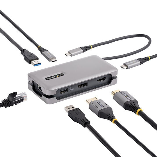 StarTech USB-C Docking Station mit HDMI 4K PD Ethernet Gray (DKT31CH2CPD3)