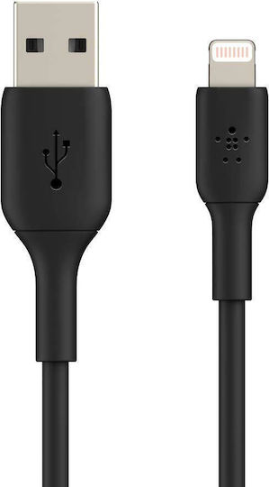 Belkin USB-A to Lightning Cable Μαύρο 1m (CAA001BT1MBK2PK)