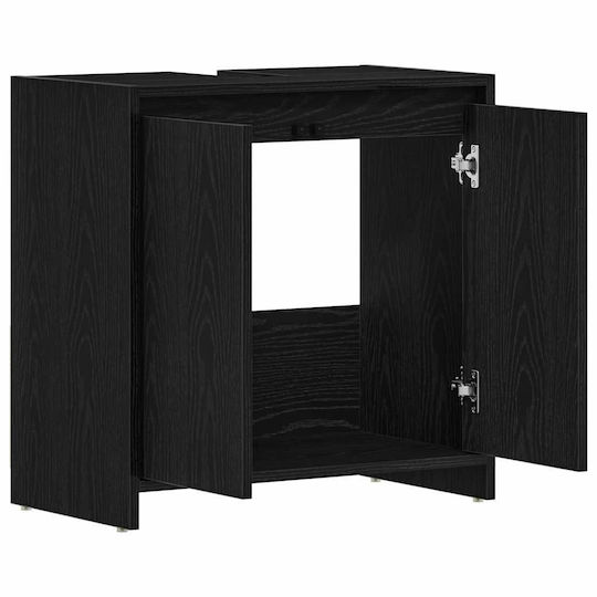 vidaXL Ντουλάπι Μπάνιου 60x33x60cm Μαύρο