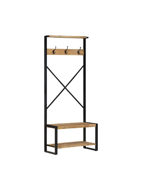 Eingangsmöbel mit Garderobe & Schuhschrank Coffee 80x40x190cm
