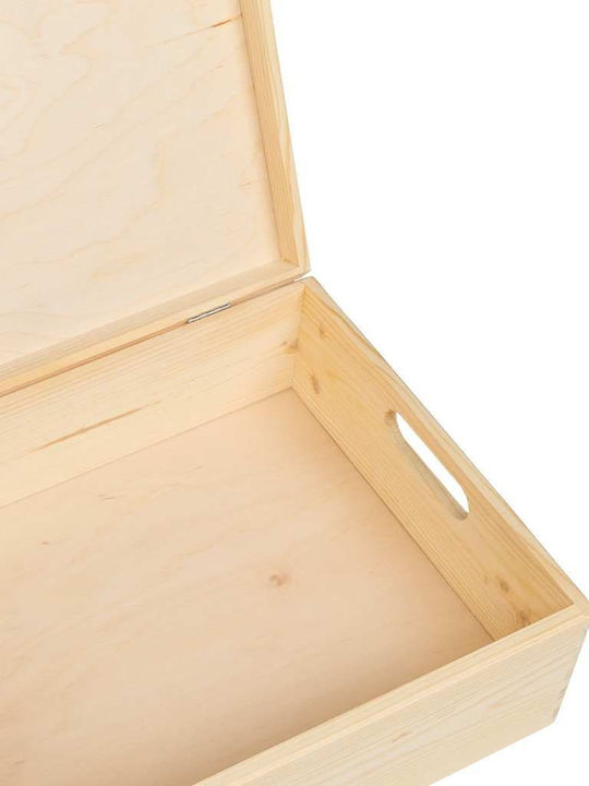 vidaXL Wooden Storage Box with Lid Brown 40x30x13cm 1pcs