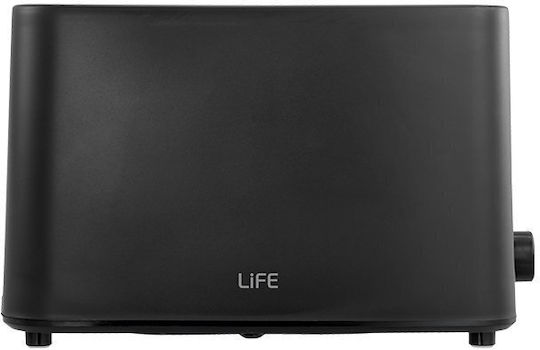 Life Crunchy Φρυγανιέρα 2 Θέσεων 750W Μαύρη