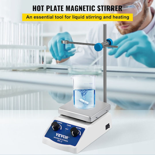 Vevor Sh-2 Magnetic Stirrer Laboratory Magnetic Stirrer Hotplate 2000ml Mixing Capacity Digital Display Heating Mixer