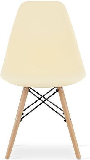 Kitchen Polypropylene Chair Ecru 46x54x81cm 2pcs