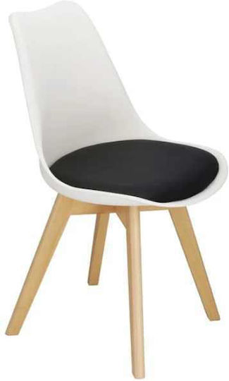 Столички Трапезария от полипропилен White With Black 2бр 49x43x82бр